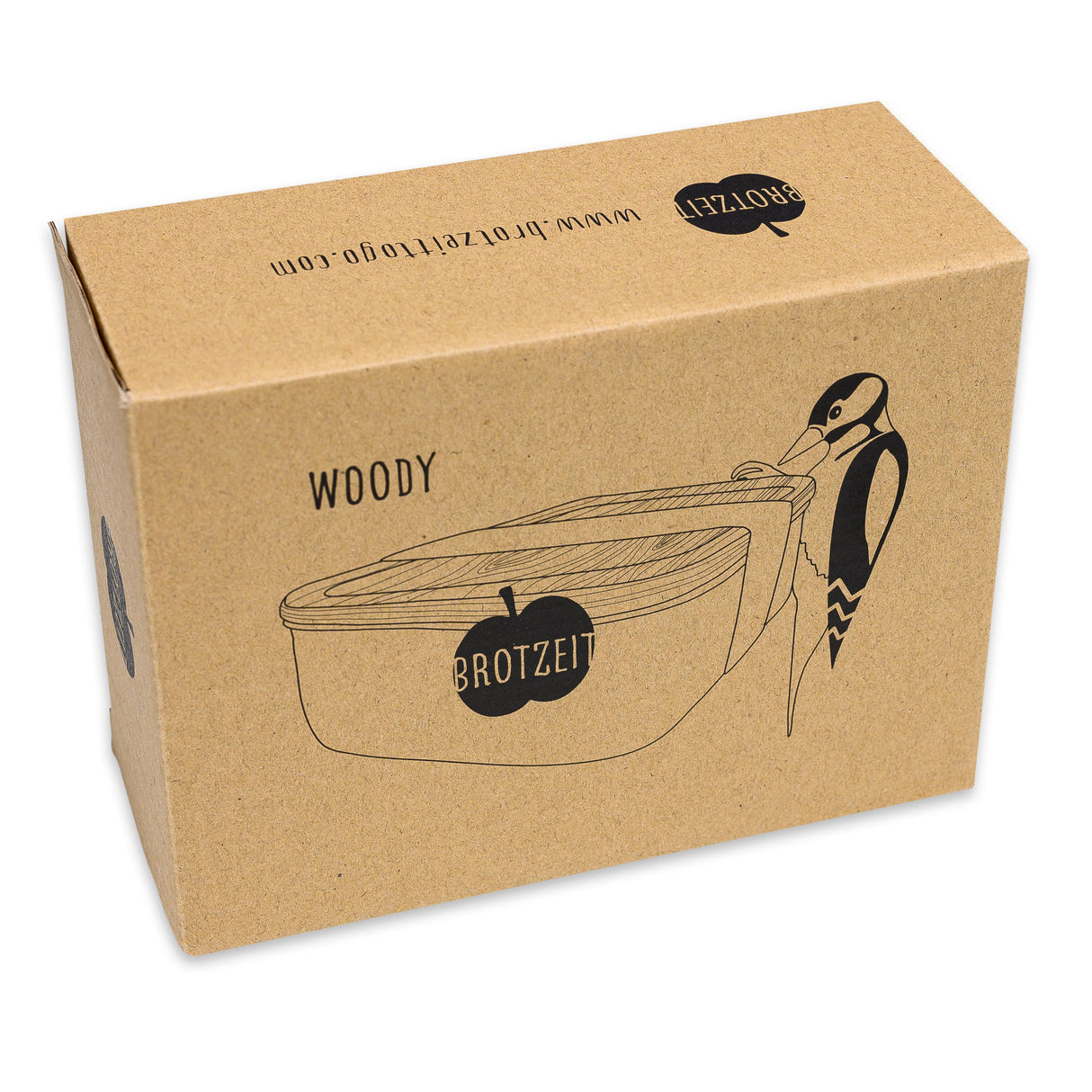 Brotzeit WOODY lunch box made of stainless steel with bamboo lid