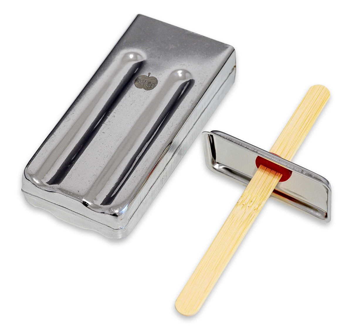 Brotzeit Eiszeit mit Sti(e)l Eisformen 6er Set eckig mit Ständer aus Edelstahl pop tray Eis am Stiel