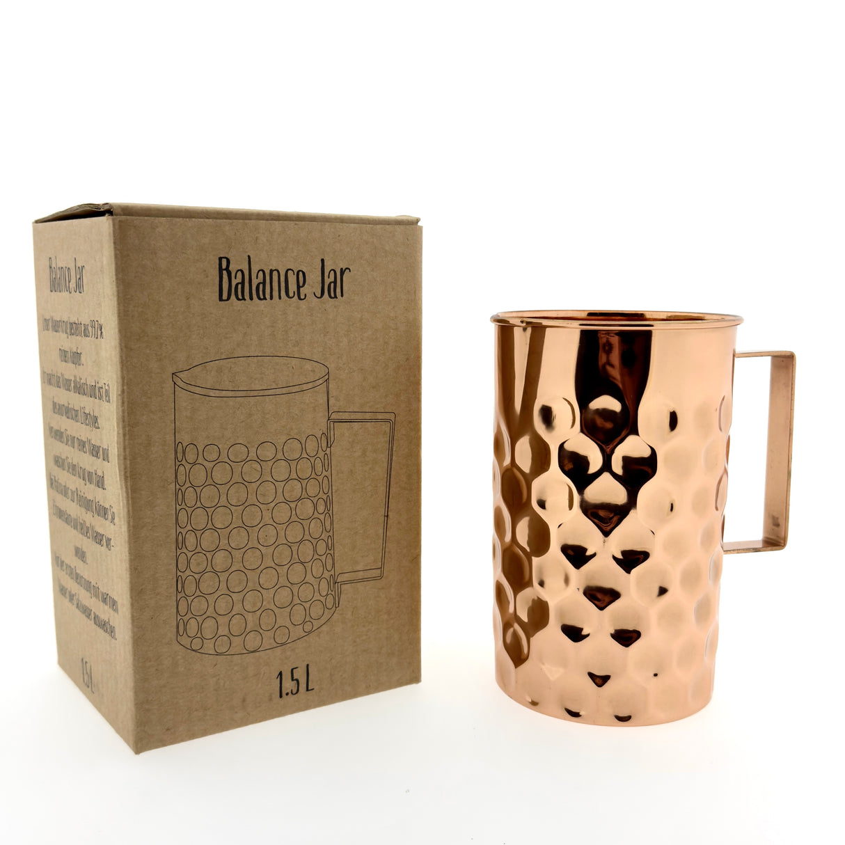 Verpackung und Lieferumfang vom Brotzeit Kupferkrug auf einen Blick