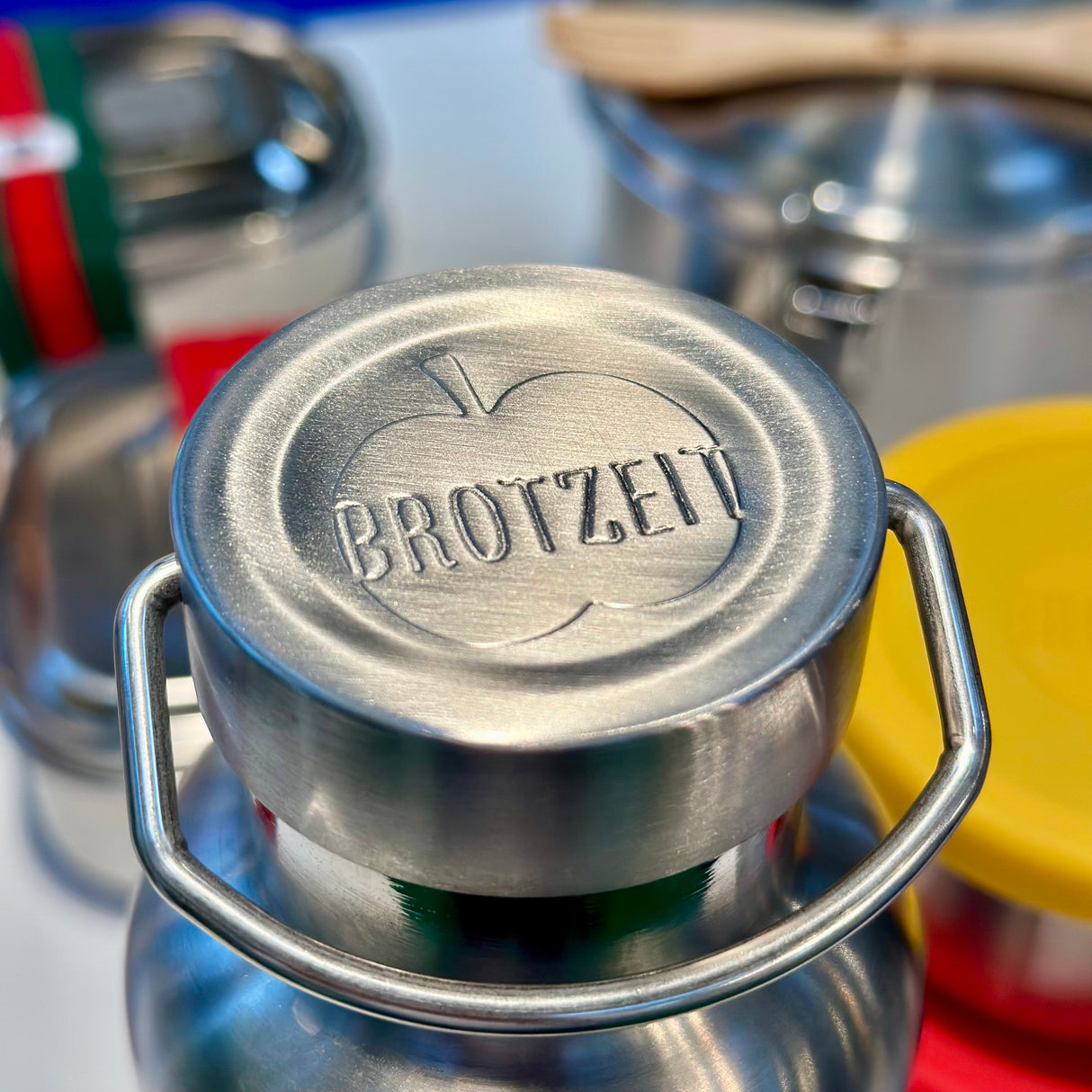 Brotzeit Ersatzdeckel Verschluss Edelstahl BPAfrei Deckel für Trinkflaschen