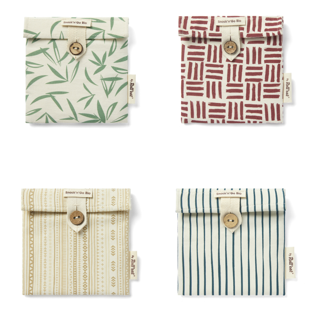 Roll'eat Snack'n'go BIO line ETNIA Collection Lunchbag waschbarer Snackbag Brotbeutel