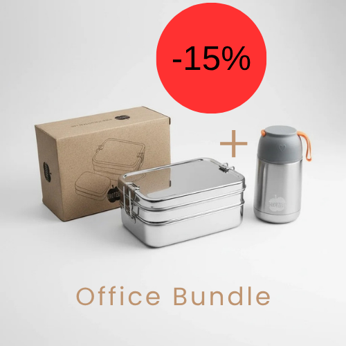 Office Bundle- 2teilig, 3in1 Lunchbox BIG und Thermosbehälter aus Edelstahl