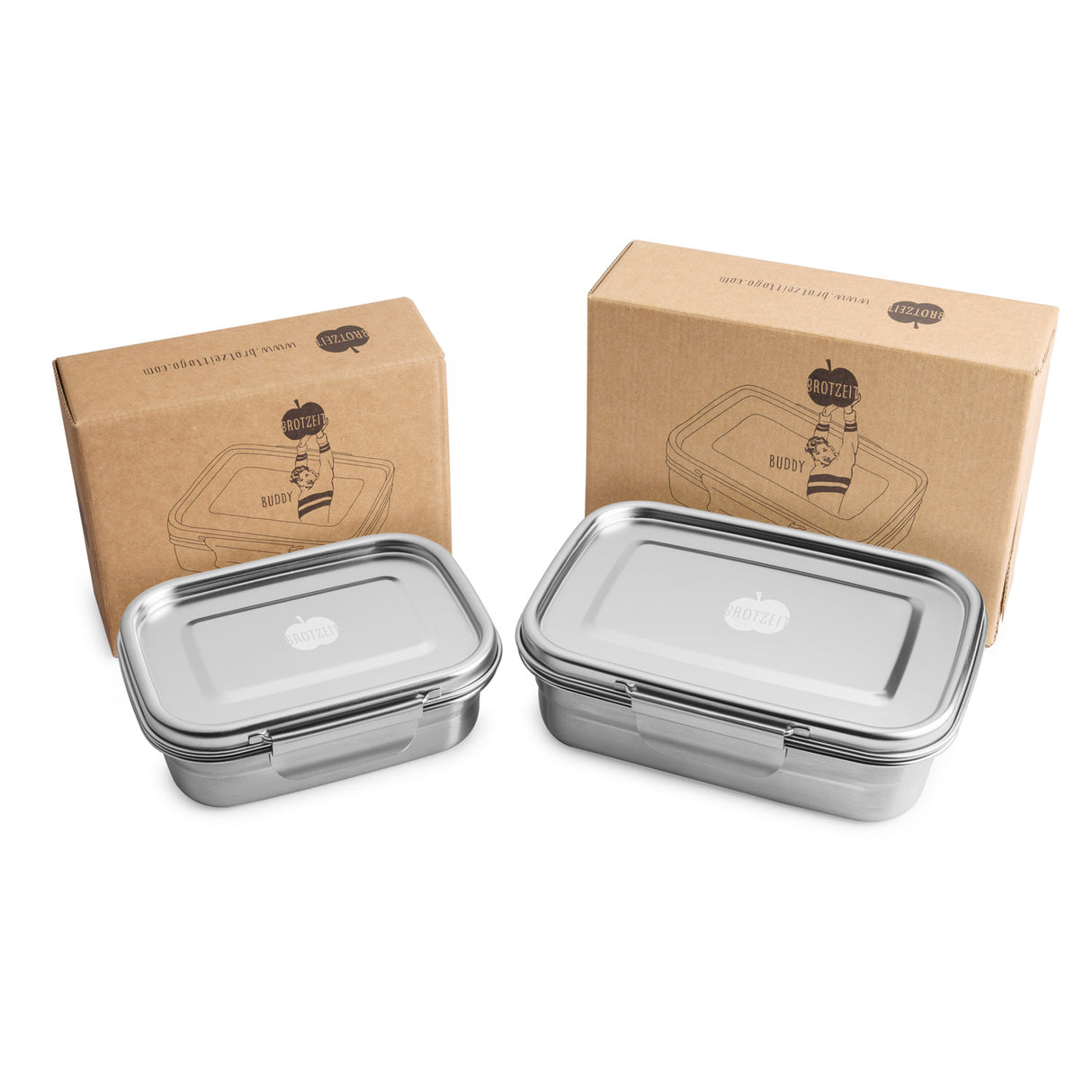 Brotzeit BUDDY dichte Brotdose Jausenbox aus Edelstahl