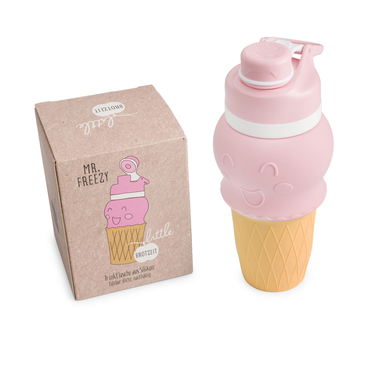 Mr.oder Miss FREEZY Trinkflasche Flasche aus Silikon 500ml
