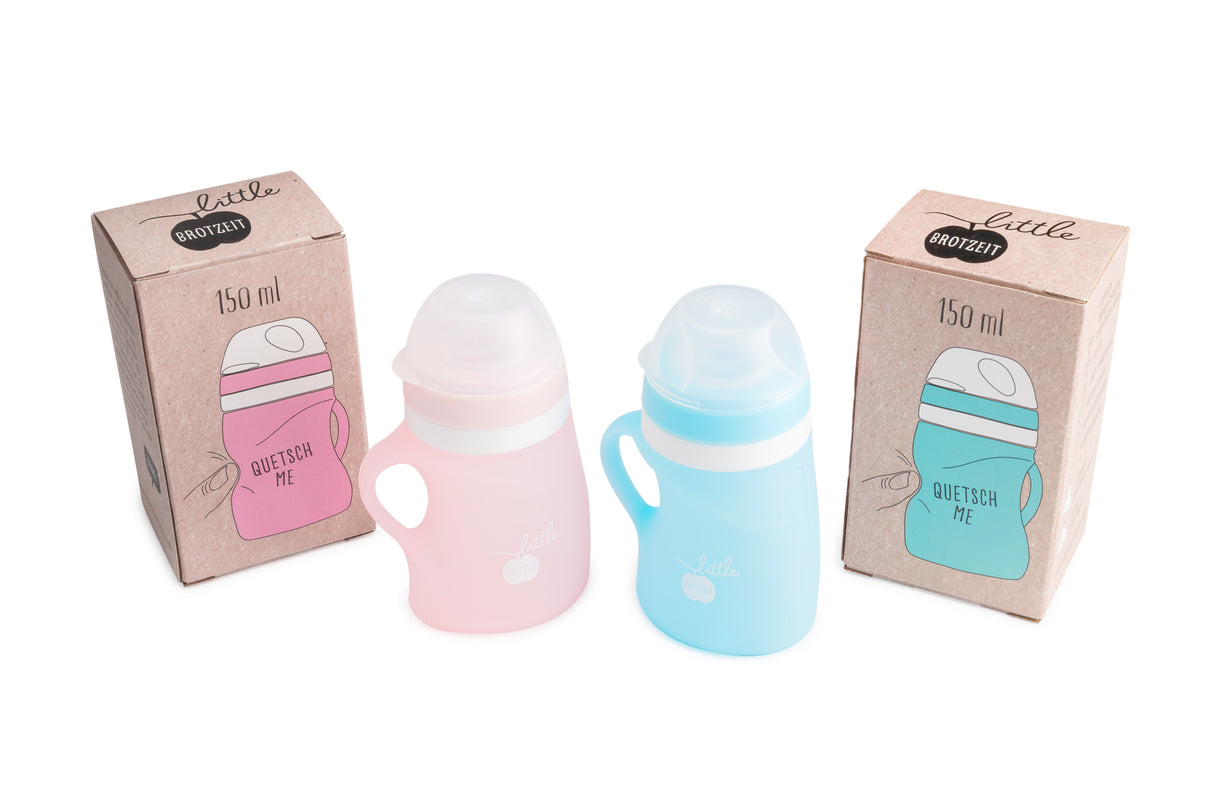 QUETSCH ME Quetschbeutel Quetschie aus Silikon 150ml 6+