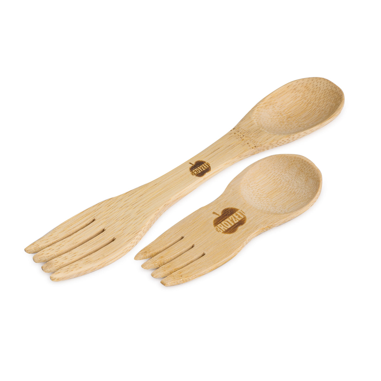 Brotzeit Spork Löffel und Gabel in einem aus Bambus Göffel