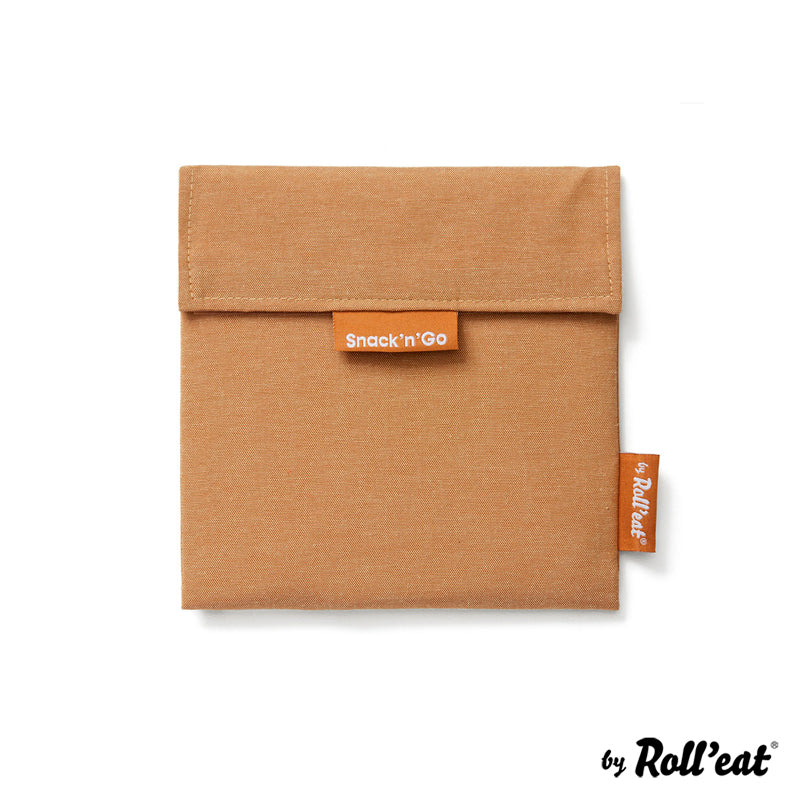 Roll'eat Snack'n'go Nature Lunchbag waschbarer Snackbag Brotbeutel braun