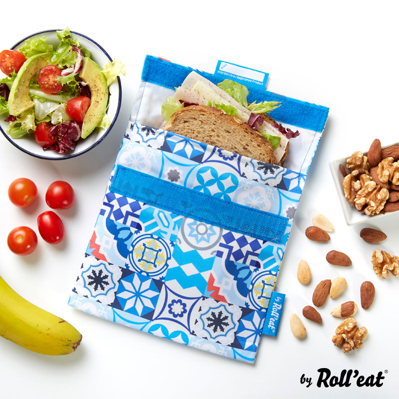 Roll'eat Snack'n'go Patchwork Lunchbag waschbarer Snackbag Brotbeutel