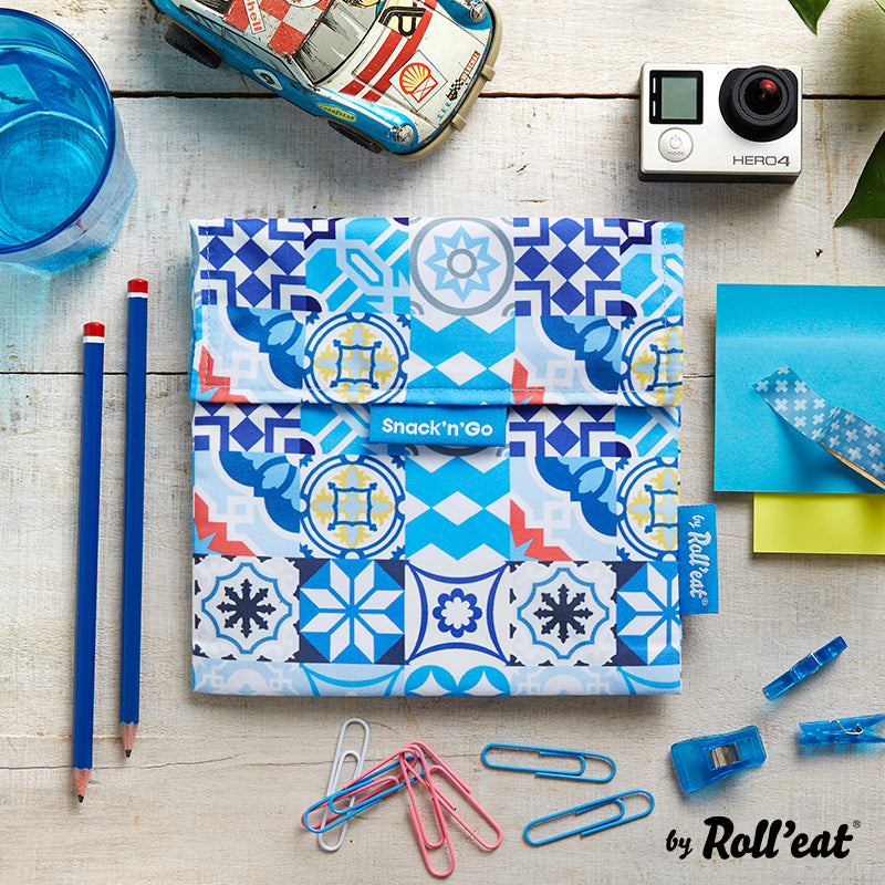 Roll'eat Snack'n'go Patchwork Lunchbag waschbarer Snackbag Brotbeutel