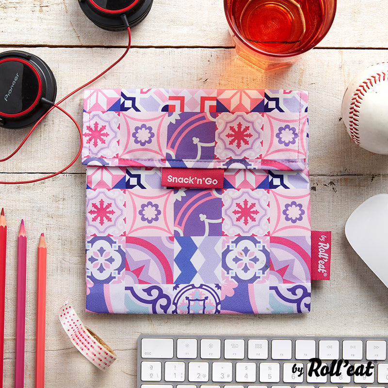 Roll'eat Snack'n'go Patchwork Lunchbag waschbarer Snackbag Brotbeutel