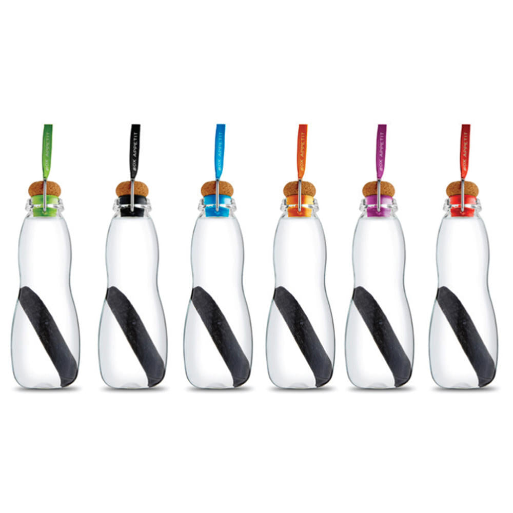 eau good glass Trinkflasche mit Aktivkohle Wasserkaraffe Glas 0,6l