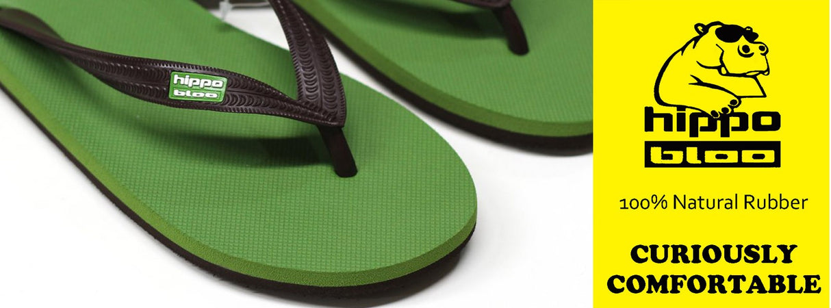 Hippobloo Flip Flop blau-rot-gelb aus Naturkautschuk BPAfrei vegan