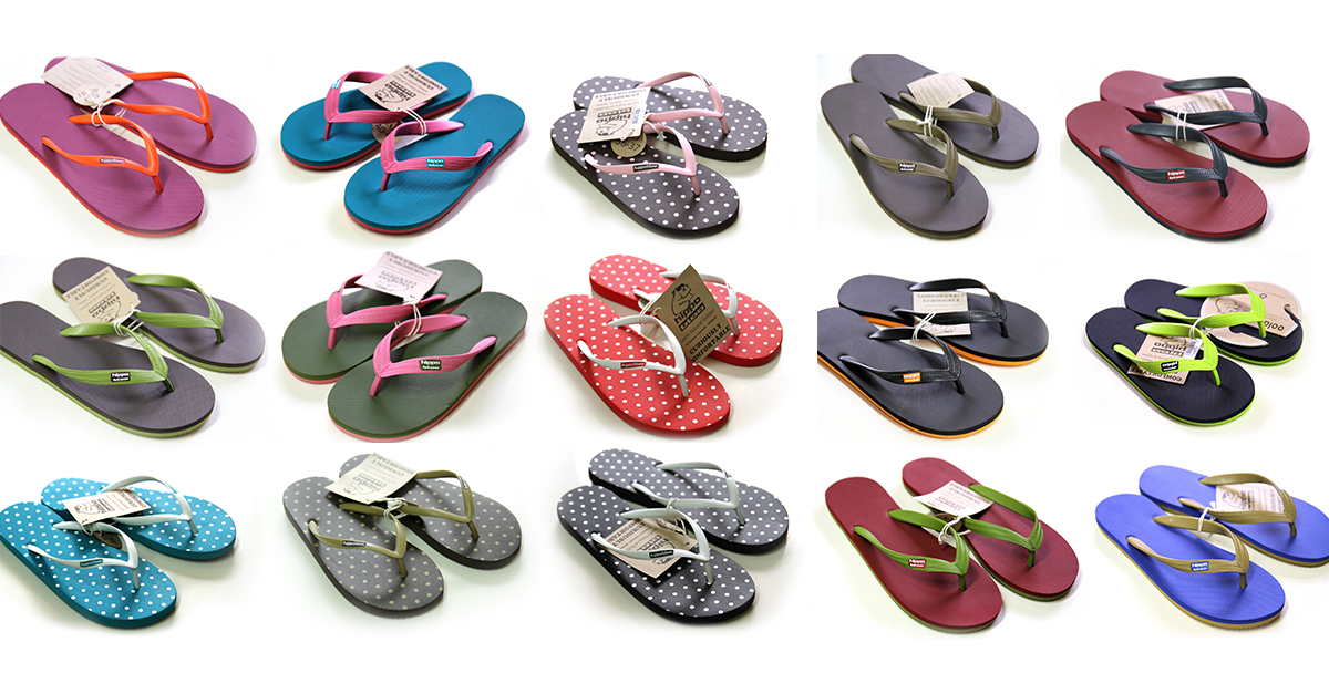Hippobloo Flip Flop zebra türkis pink Bogota aus Naturkautschuk vegan Hippo Bloo