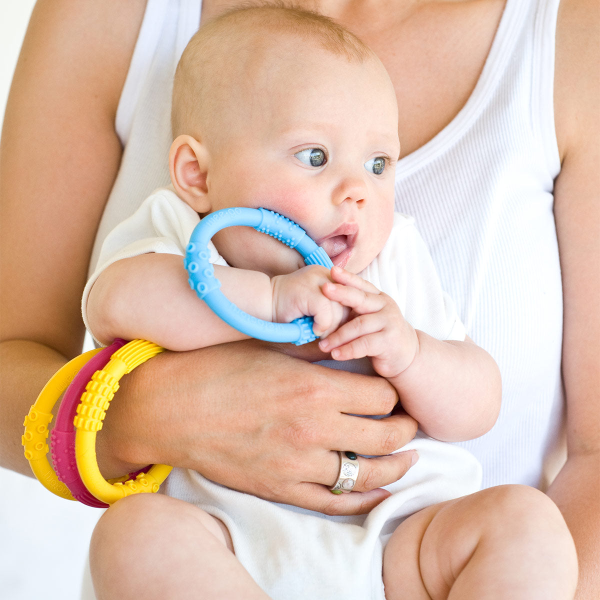 Lifefactory Beissring aus Silikon 2er Set BPA frei Baby Beissring