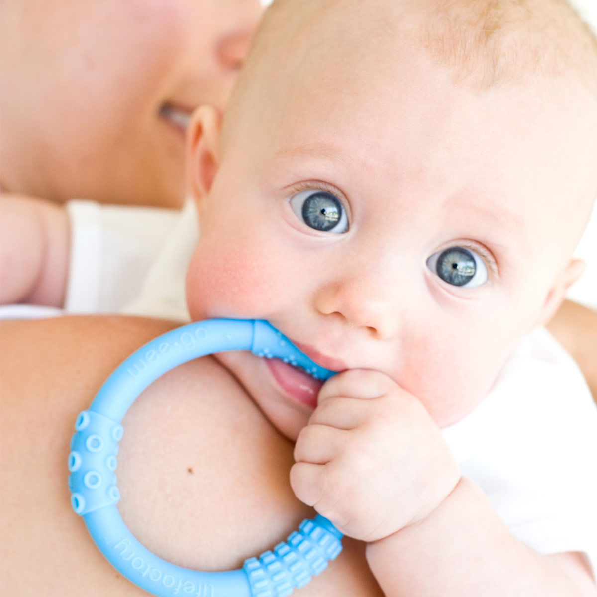 Lifefactory Beissring aus Silikon 2er Set BPA frei Baby Beissring