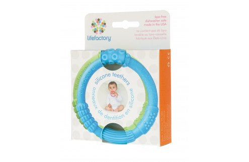Lifefactory Beissring aus Silikon 2er Set BPA frei Baby Beissring