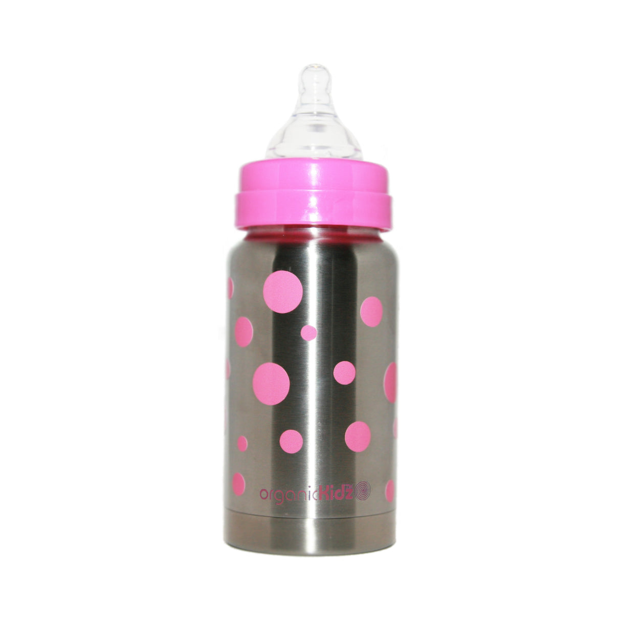 organicKidz 200ml weithals THERMOS Babyflasche Trinklernflasche aus doppelwandigen Edelstahl 7oz org