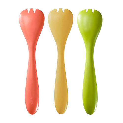 bambu Salatbesteck aus Bambus in 3 Farben