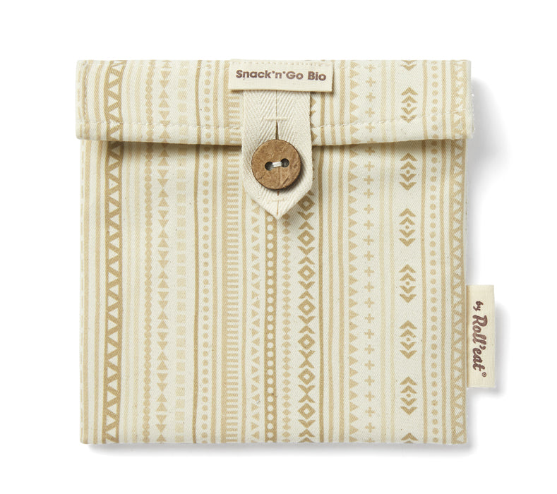 Roll'eat Snack'n'go BIO line ETNIA Collection Lunchbag waschbarer Snackbag Brotbeutel