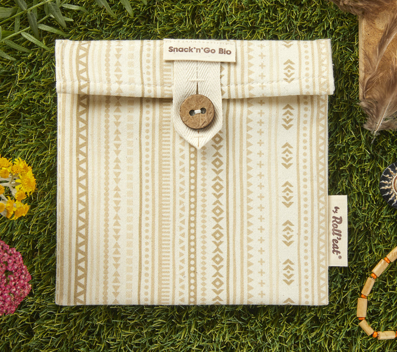 Roll'eat Snack'n'go BIO line ETNIA Collection Lunchbag waschbarer Snackbag Brotbeutel