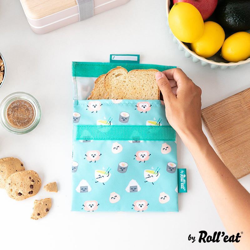 Roll'eat Snack'n'go Mr. WONDERFUL Lunchbag waschbarer Snackbag Brotbeutel