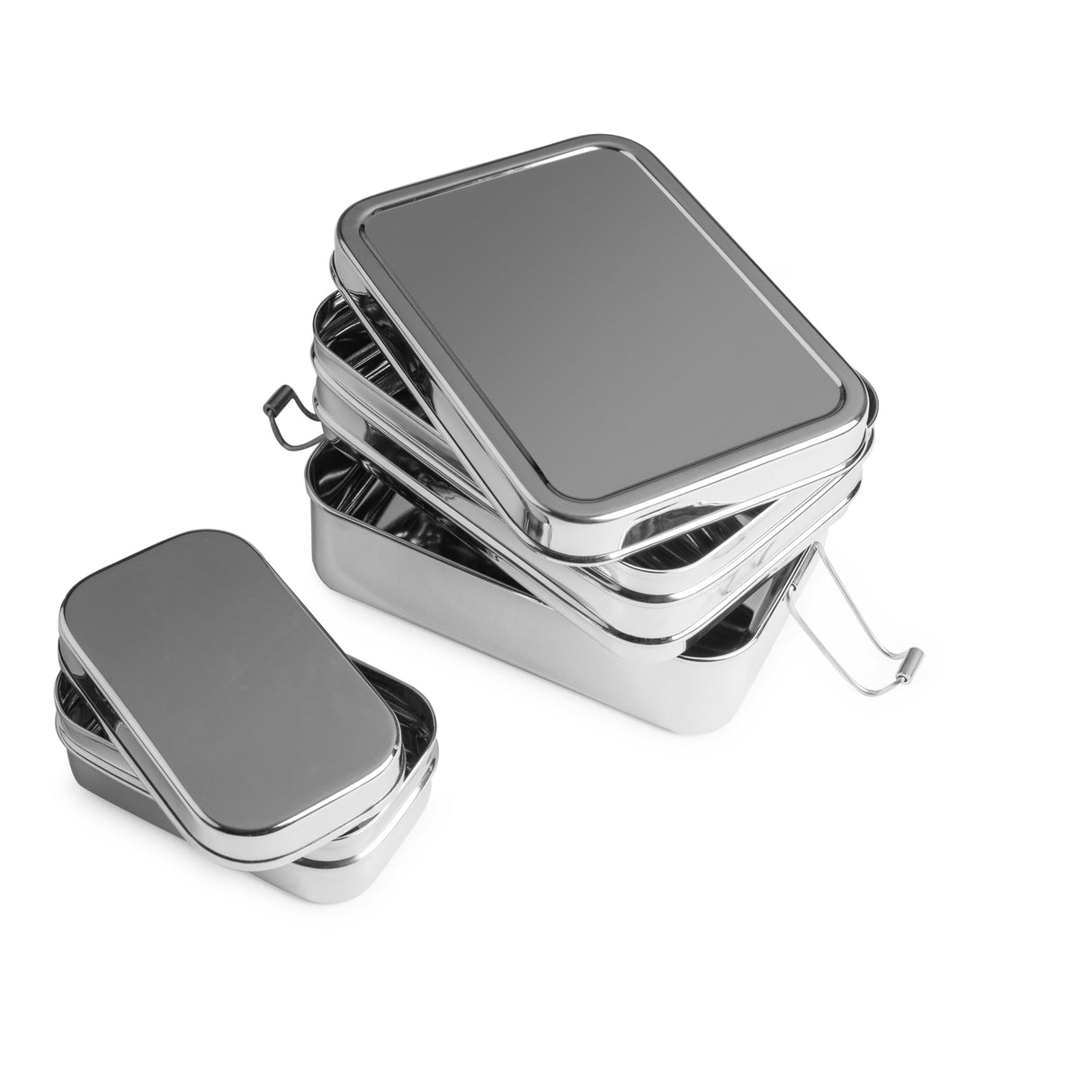 Brotzeit Lunchboxes 3in1 Three-in-one lunch box made of stainless steel 100% BPA free tightly closed