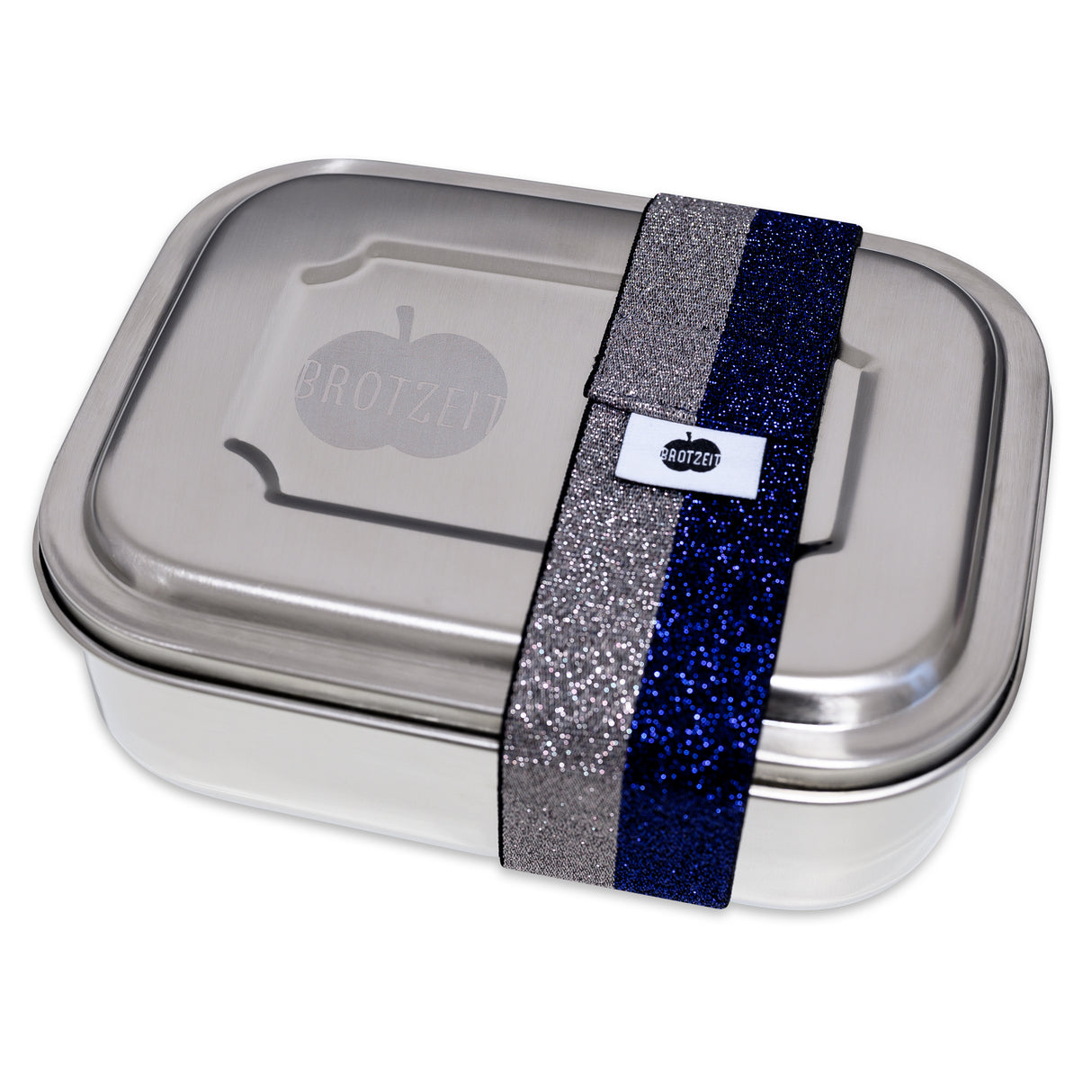 Brotzeit ZWEIER Lunchboxen Brotdose Jausenbox mit Unterteilung aus Edelstahl 100% BPA frei