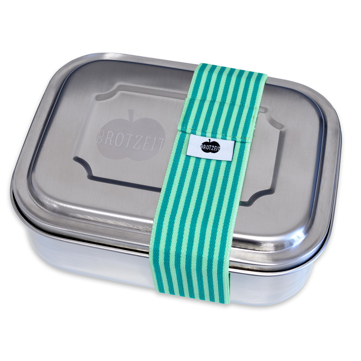 Brotzeit ZWEIER Lunchboxen Brotdose Jausenbox mit Unterteilung aus Edelstahl 100% BPA frei