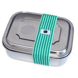 Brotzeit ZWEIER Lunchboxen Brotdose Jausenbox mit Unterteilung aus Edelstahl 100% BPA frei