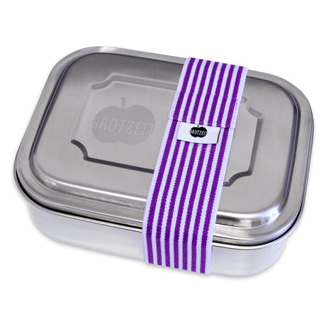 Brotzeit ZWEIER Lunchboxen Brotdose Jausenbox mit Unterteilung aus Edelstahl 100% BPA frei