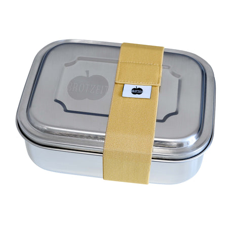 Brotzeit ZWEIER Lunchboxen Brotdose Jausenbox mit Unterteilung aus Edelstahl 100% BPA frei