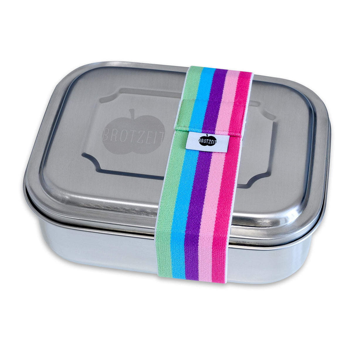 Brotzeit TWO lunch boxes lunch box snack box with dividers made of stainless steel 100% BPA free