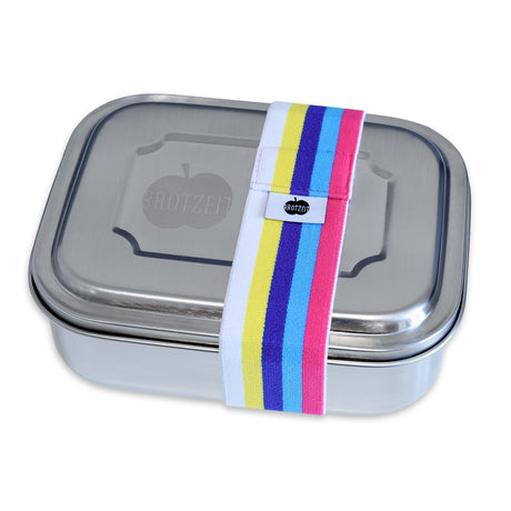 Brotzeit ZWEIER Lunchboxen Brotdose Jausenbox mit Unterteilung aus Edelstahl 100% BPA frei