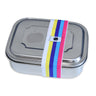 Brotzeit ZWEIER Lunchboxen Brotdose Jausenbox mit Unterteilung aus Edelstahl 100% BPA frei
