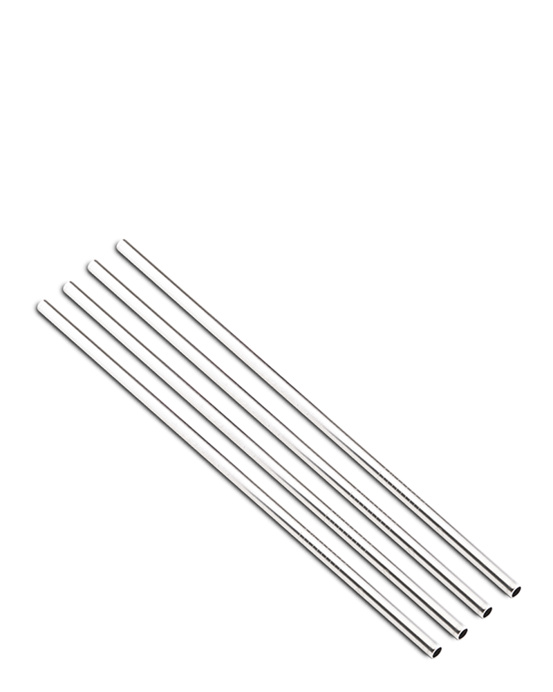 24bottles stainless steel drinking straw set of 4 with brush
