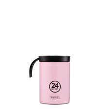 24bottles Travel Snack Pot aus Edelstahl 350ml candy pink