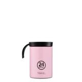 24bottles Travel Snack Pot aus Edelstahl 350ml candy pink
