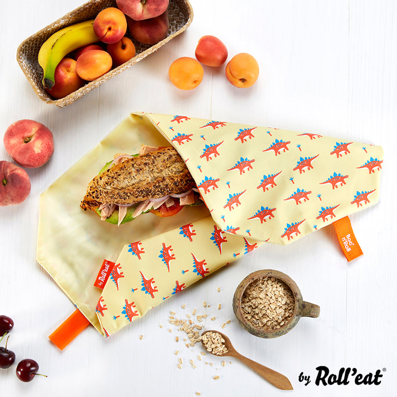 Roll'eat Boc`n`Roll ANIMALS Collection Sandwich Wrap washable snack bag bread bag