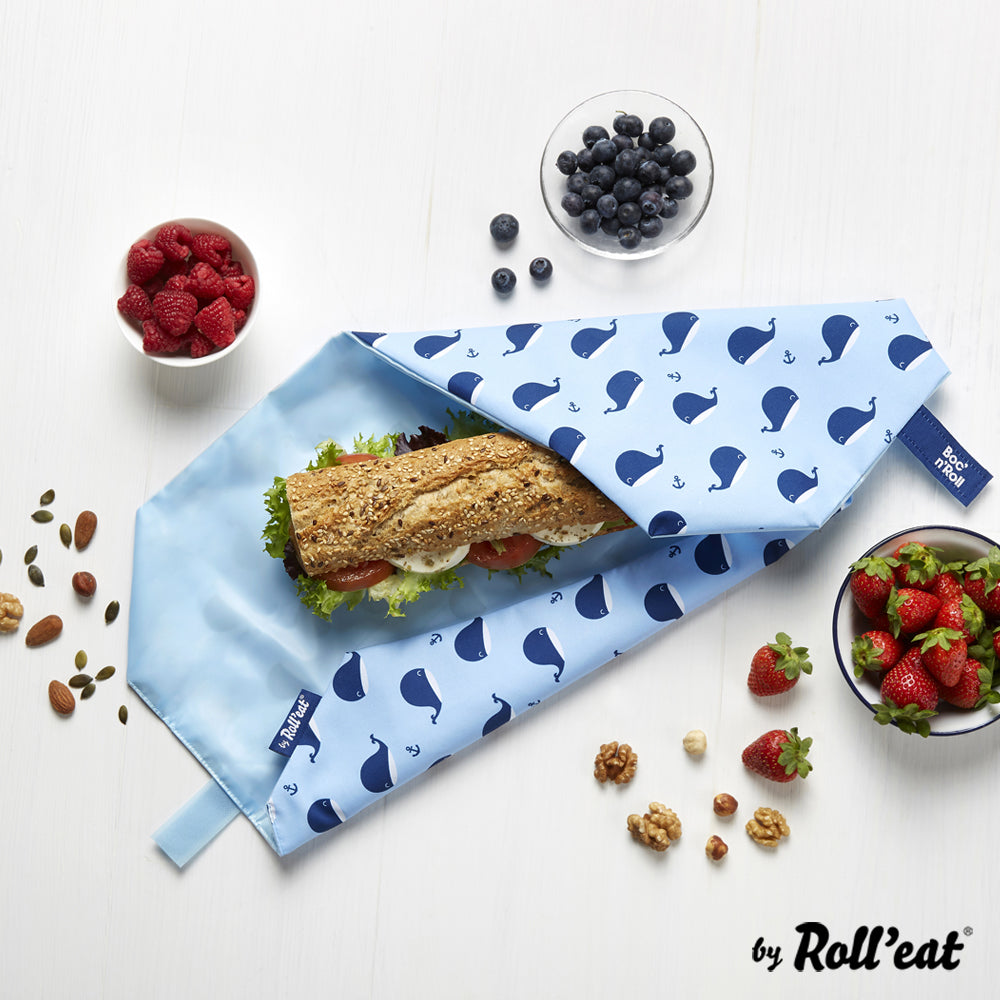 Roll'eat Boc`n`Roll ANIMALS Collection Sandwich Wrap washable snack bag bread bag