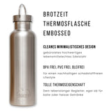 Brotzeit Thermos bottle embossed made of stainless steel plastic-free drinking bottle 750ml