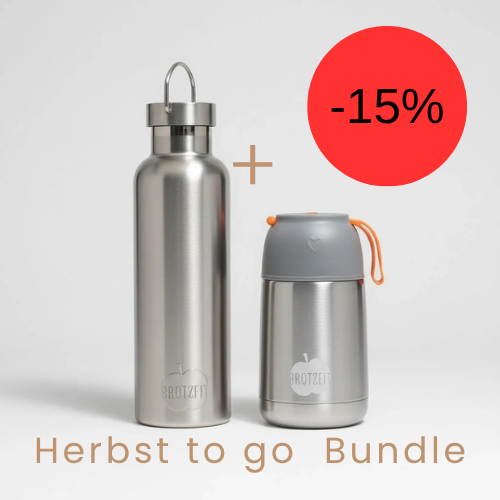 Herbst to go Bundle-Thermosflasche+ Thermosbehälter aus Edelstahl