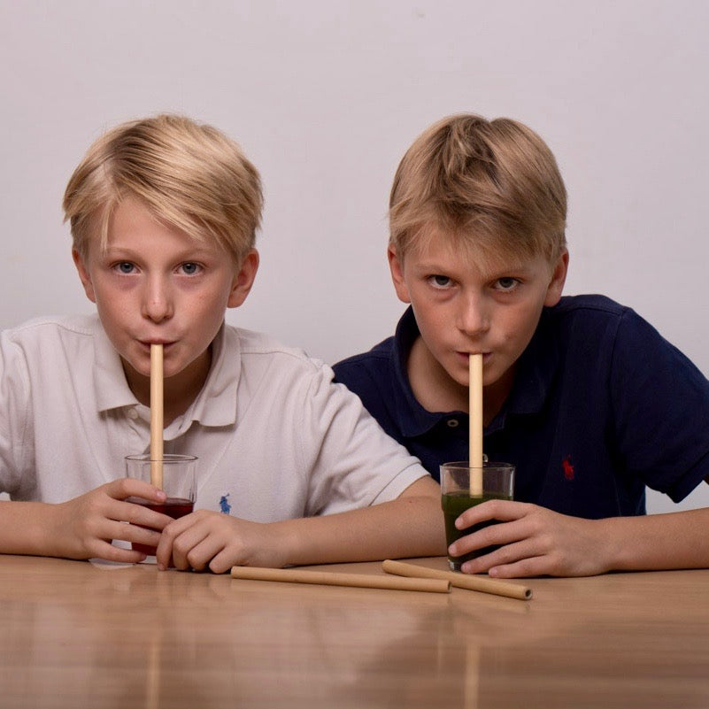 Brotzeit drinking straws made of bamboo set of 5 straws plastic-free