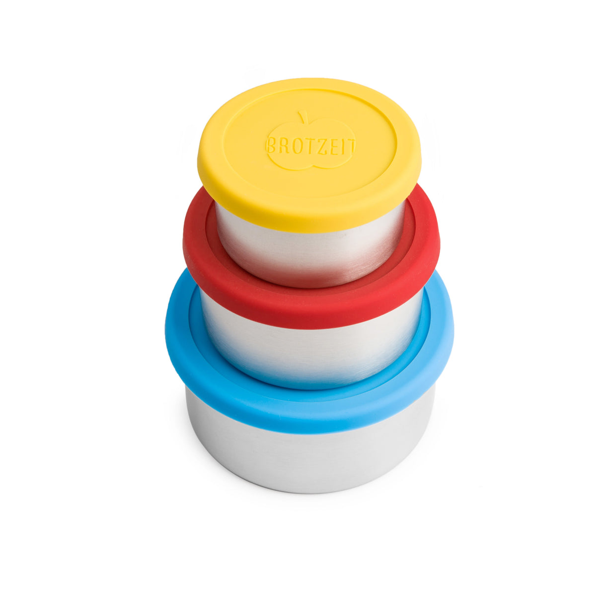 Brotzeit Dreierlei 3er Set tight lunch box snack box made of stainless steel