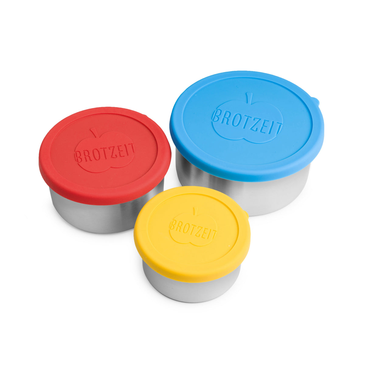 Brotzeit Dreierlei 3er Set tight lunch box snack box made of stainless steel