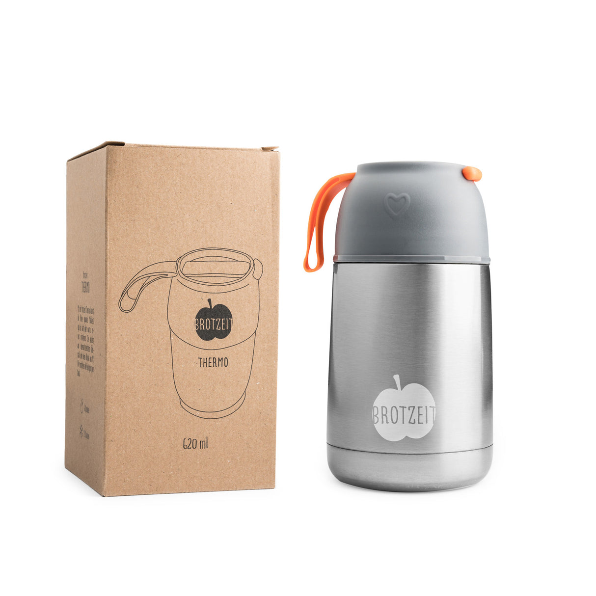Brotzeit THERMO 620ml thermos container made of stainless steel BPA free