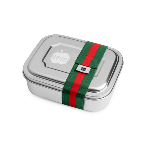 Brotzeit ZWEIER Lunchboxen Brotdose Jausenbox mit Unterteilung aus Edelstahl 100% BPA frei
