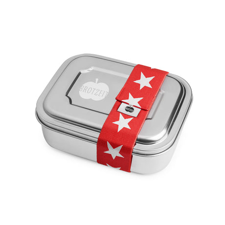 Brotzeit ZWEIER Lunchboxen Brotdose Jausenbox mit Unterteilung aus Edelstahl 100% BPA frei
