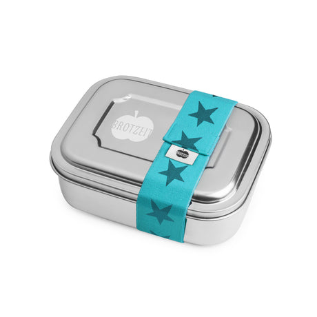 Brotzeit ZWEIER Lunchboxen Brotdose Jausenbox mit Unterteilung aus Edelstahl 100% BPA frei