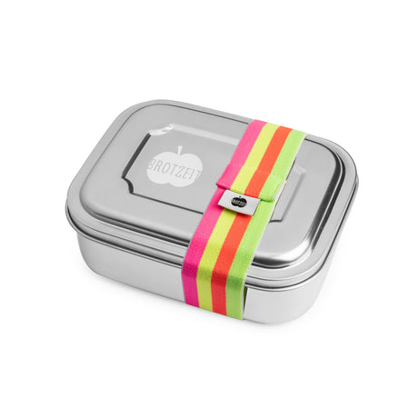 Brotzeit ZWEIER Lunchboxen Brotdose Jausenbox mit Unterteilung aus Edelstahl 100% BPA frei