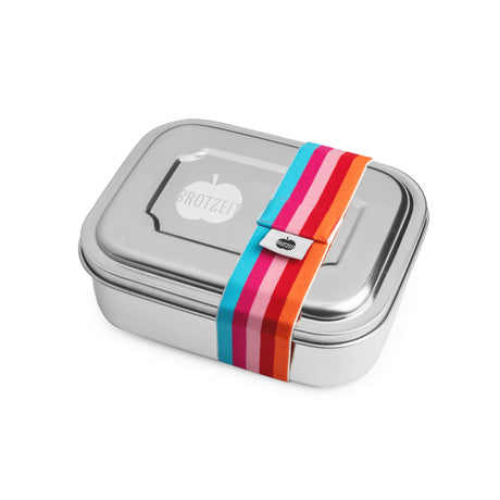 Brotzeit ZWEIER Lunchboxen Brotdose Jausenbox mit Unterteilung aus Edelstahl 100% BPA frei